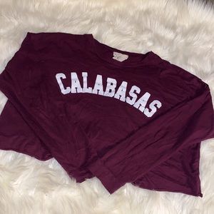 Maroon “Calabasas” Crop top!